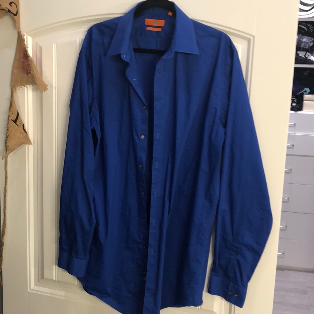 Gorgeous royal blue men’s dress shirt